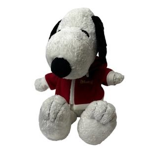 Peanuts Snoopy Macy's Hoodie Large Plush Pellet Stuffed Vintage 2006